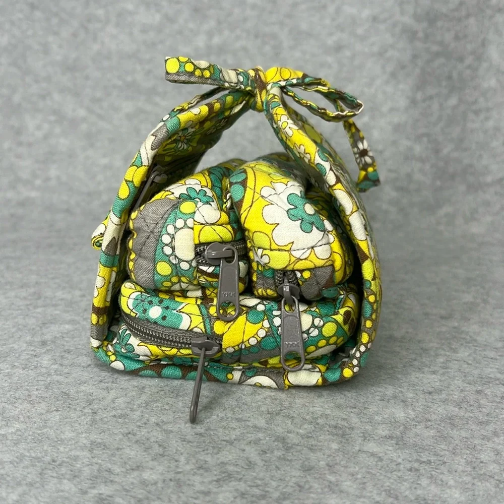 Vera Bradley All Wrapped Up Jewelry Travel Case Lemon Parfait Retired - Picture 3 of 17
